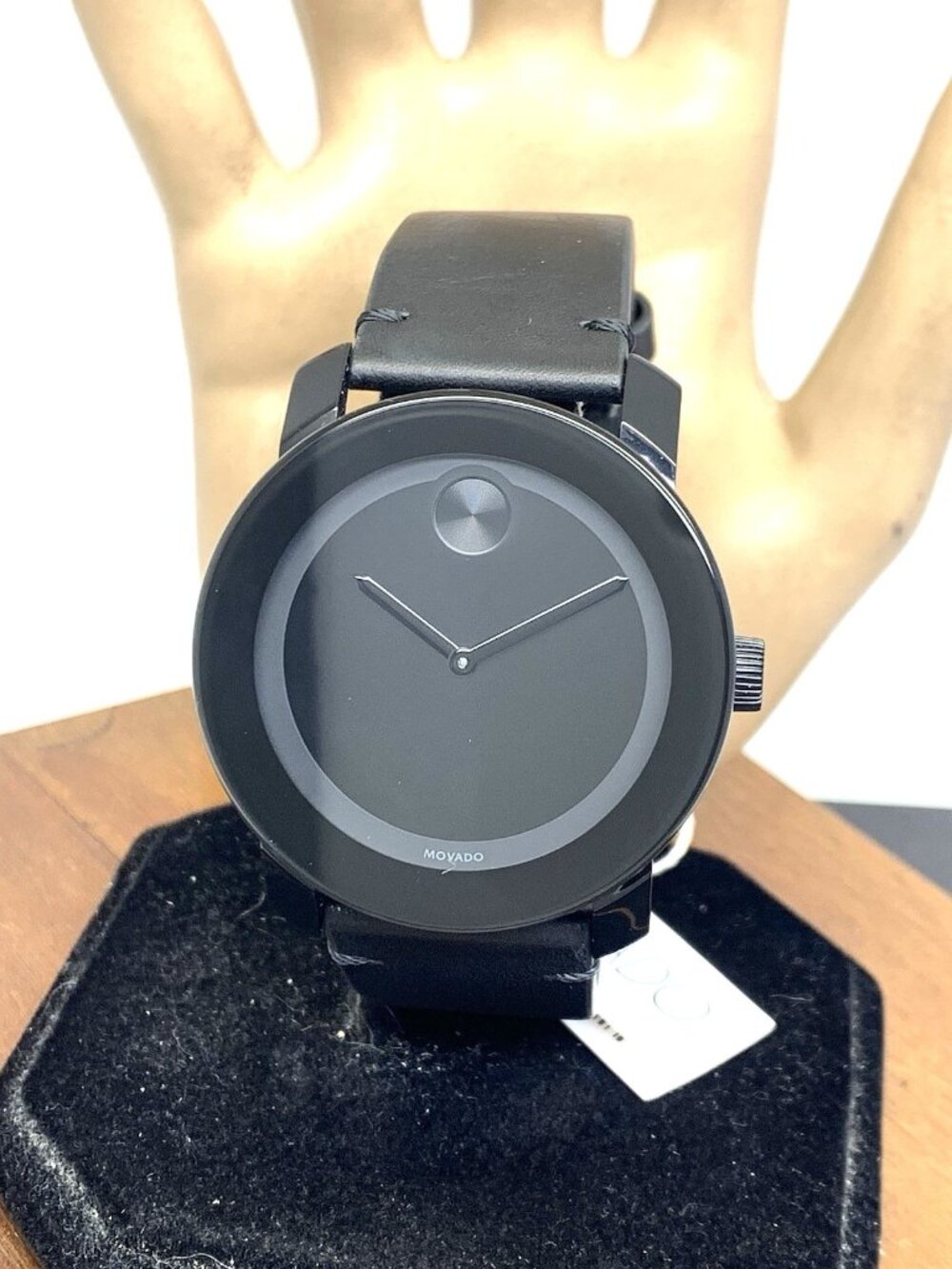 Movado Men's Watch 3600306 Bold Swiss Quartz Black Dial Leather Strap 42mm